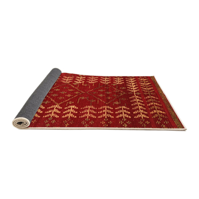 Sideview of Abstract Orange Modern Rug, abs5179org