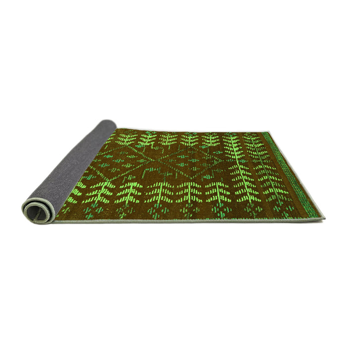 Sideview of Abstract Green Modern Rug, abs5179grn