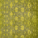 Square Machine Washable Abstract Yellow Modern Rug, wshabs517yw