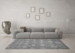 Machine Washable Abstract Gray Modern Rug in a Living Room,, wshabs517gry