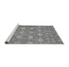 Sideview of Machine Washable Abstract Gray Modern Rug, wshabs517gry