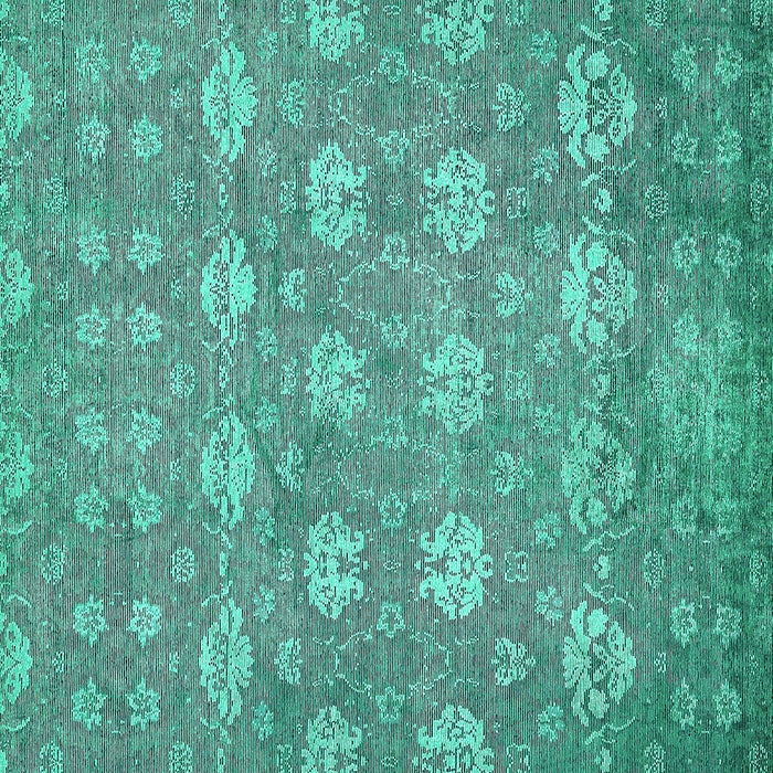 Square Machine Washable Abstract Turquoise Modern Area Rugs, wshabs517turq