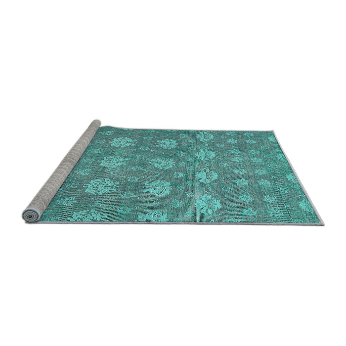 Sideview of Machine Washable Abstract Light Blue Modern Rug, wshabs517lblu