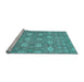 Sideview of Machine Washable Abstract Light Blue Modern Rug, wshabs517lblu