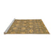 Sideview of Machine Washable Abstract Orange Modern Area Rugs, wshabs517org