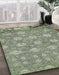 Machine Washable Abstract Army Green Rug in a Family Room, wshabs517