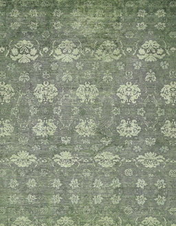 Machine Washable Abstract Army Green Rug, wshabs517