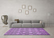 Machine Washable Abstract Purple Modern Area Rugs in a Living Room, wshabs517pur