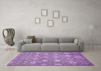 Machine Washable Abstract Purple Modern Rug, wshabs517pur