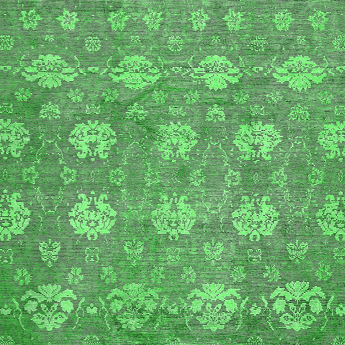 Machine Washable Abstract Green Modern Area Rugs, wshabs517grn