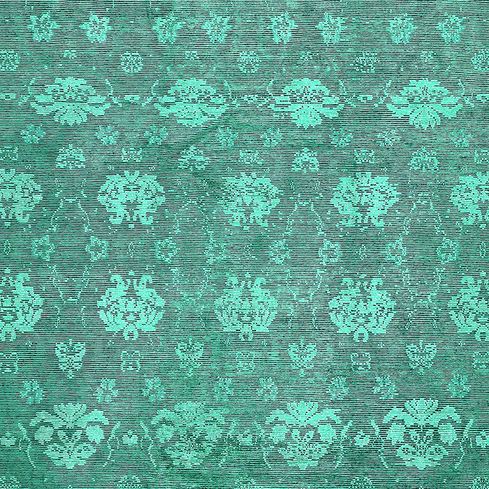 Machine Washable Abstract Turquoise Modern Area Rugs, wshabs517turq