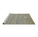 Sideview of Machine Washable Abstract Tan Brown Gold Rug, wshabs518