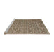 Sideview of Machine Washable Abstract Camel Brown Rug, wshabs5180