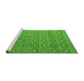 Sideview of Machine Washable Abstract Green Modern Area Rugs, wshabs5180grn