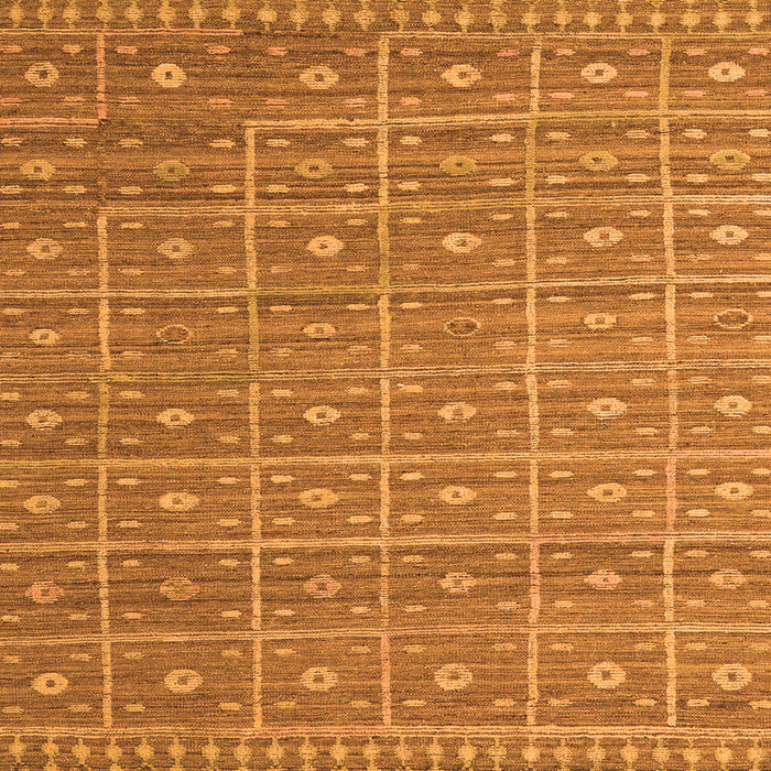 Square Machine Washable Abstract Orange Modern Area Rugs, wshabs5180org