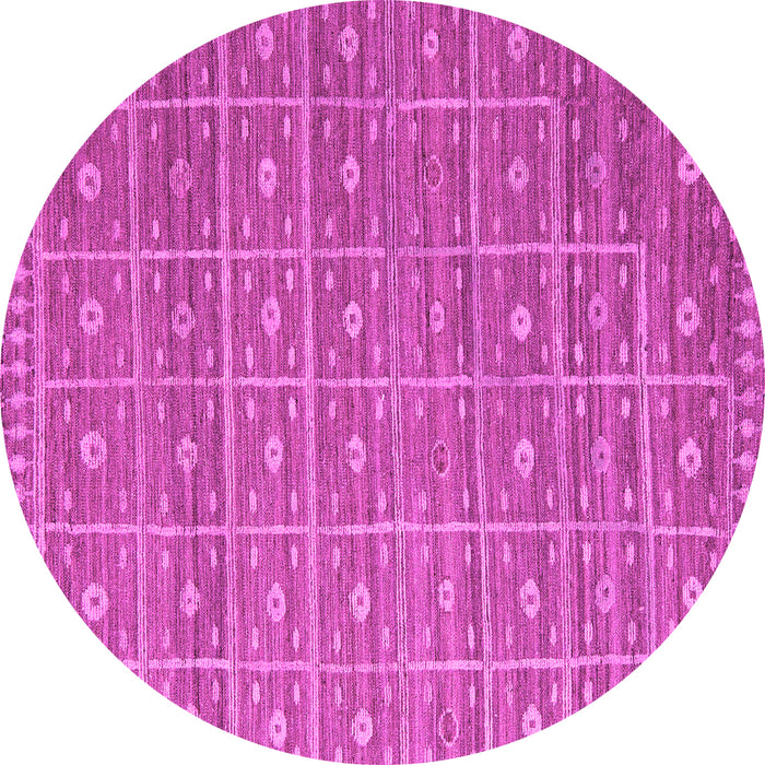 Round Machine Washable Abstract Pink Modern Rug, wshabs5180pnk
