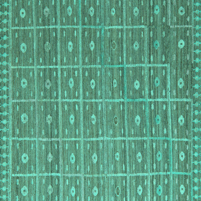 Square Abstract Turquoise Modern Rug, abs5180turq