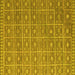 Square Machine Washable Abstract Yellow Modern Rug, wshabs5180yw