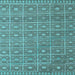 Square Abstract Light Blue Modern Rug, abs5180lblu