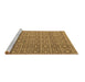 Sideview of Machine Washable Abstract Brown Modern Rug, wshabs5180brn