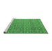 Sideview of Machine Washable Abstract Emerald Green Modern Area Rugs, wshabs5180emgrn