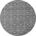 Round Abstract Gray Modern Rug, abs5180gry