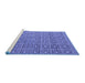 Sideview of Machine Washable Abstract Blue Modern Rug, wshabs5180blu