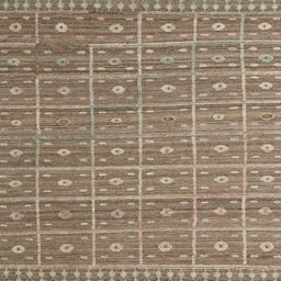 Square Machine Washable Abstract Camel Brown Rug, wshabs5180