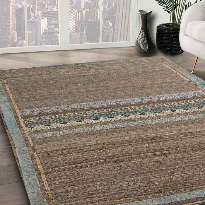 Machine Washable Abstract Brown Rug in a Family Room, wshabs5181