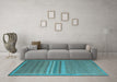 Machine Washable Abstract Light Blue Modern Rug in a Living Room, wshabs5181lblu