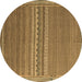 Round Abstract Brown Modern Rug, abs5181brn