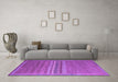 Machine Washable Abstract Purple Modern Area Rugs in a Living Room, wshabs5181pur