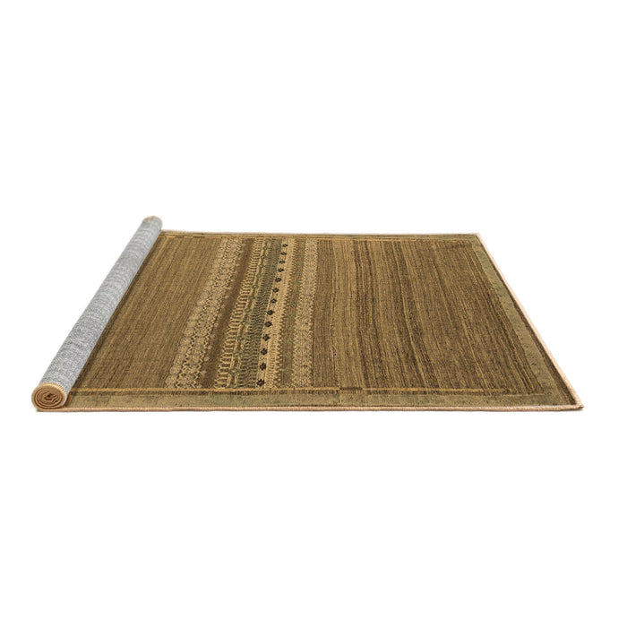 Sideview of Machine Washable Abstract Brown Modern Rug, wshabs5181brn