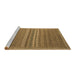 Sideview of Machine Washable Abstract Brown Modern Rug, wshabs5181brn