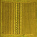 Square Abstract Yellow Modern Rug, abs5181yw