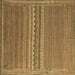 Square Abstract Brown Modern Rug, abs5181brn