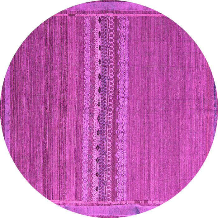 Round Abstract Pink Modern Rug, abs5181pnk