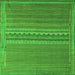 Square Machine Washable Abstract Green Modern Area Rugs, wshabs5181grn