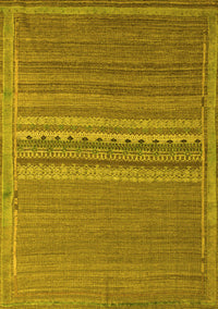 Abstract Yellow Modern Rug, abs5181yw