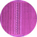 Round Machine Washable Abstract Pink Modern Rug, wshabs5181pnk