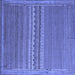 Square Abstract Blue Modern Rug, abs5181blu