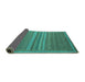 Sideview of Abstract Turquoise Modern Rug, abs5181turq