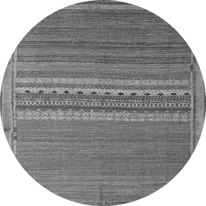 Round Abstract Gray Modern Rug, abs5181gry