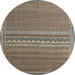 Round Abstract Brown Modern Rug, abs5181