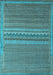 Machine Washable Abstract Light Blue Modern Rug, wshabs5181lblu