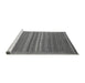 Sideview of Machine Washable Abstract Gray Modern Rug, wshabs5181gry