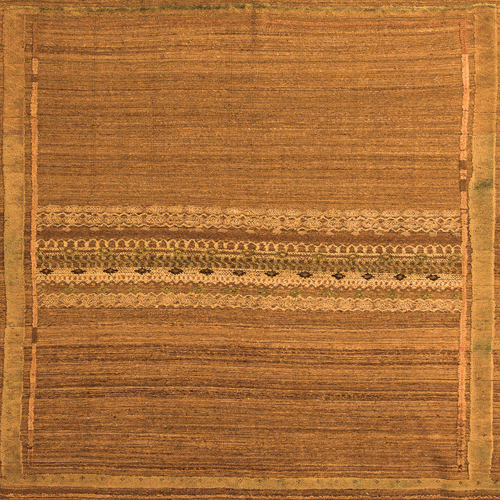 Square Machine Washable Abstract Orange Modern Area Rugs, wshabs5181org