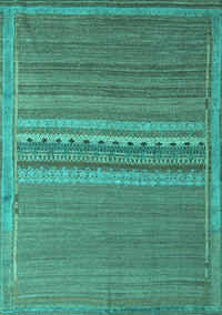 Abstract Turquoise Modern Rug, abs5181turq