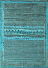 Abstract Light Blue Modern Rug, abs5181lblu