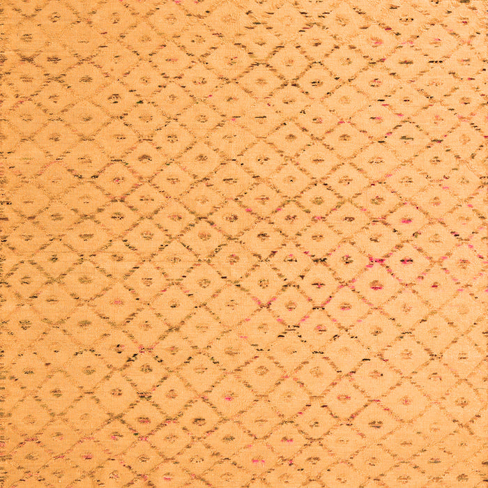 Square Machine Washable Solid Orange Modern Area Rugs, wshabs5182org